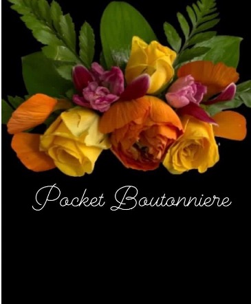 Pocket Square Boutonnière Boutonnières  in Bloomfield, CT | Kayla's Cut Flowers
