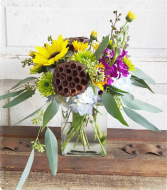 Pods and Petals Vase Arrangement
