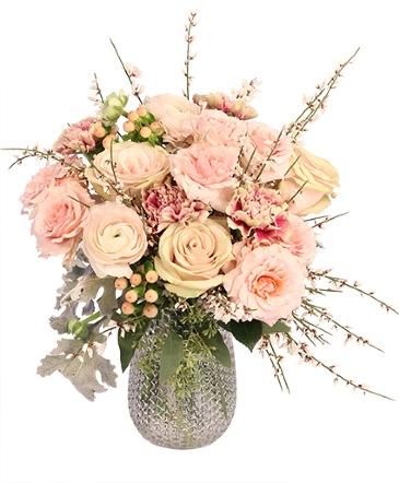 Poetic Pinks Floral Arrangement in Wisner, NE | Two Blooms & A Bud