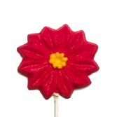 Poinsettia Chocolate Lollipop Gourmet Food