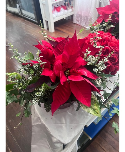 Poinsettia with other plants 