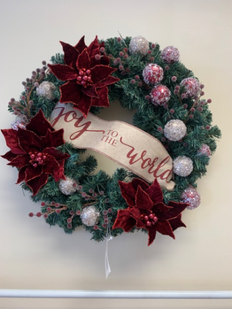 Poinsettia Wreath Christmas Wreath