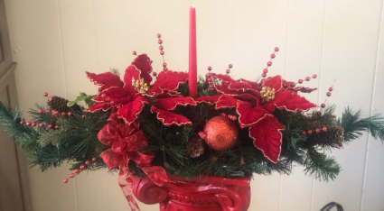 Pointsettia Centerpiece - Artificial Artificial