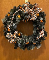 pokadot whimsical wreath to adorn anyone celebrating fall