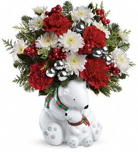 Polar Bear Hug Christmas Arrangment