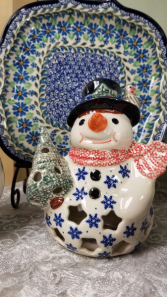 Polish Pottery Snowman Gift