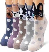 Polka Dot Puppy Socks, sold by single pair 