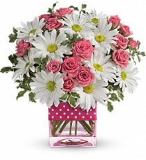 Polka Dots and Posies Fresh arrangenment