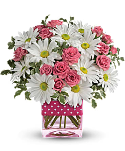 Polka Dots and Posies Flower Arrangement