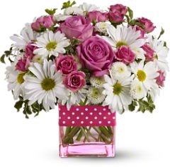 Polka Dots and Posies Flowers Birthday for everyone