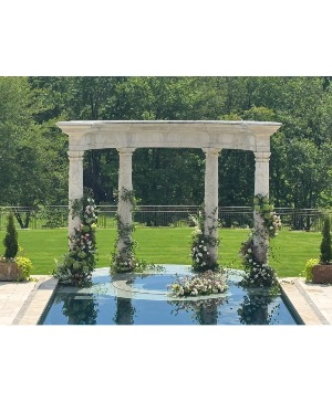 Pool Column Installation Specialized Floral Installation