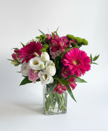 Pop of Pink Vase Arrangement in Trenton, ON | Designs by Alexis Rose