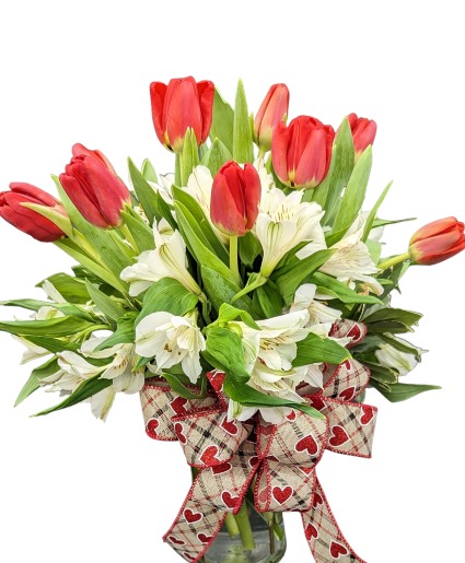 Pop of Tulips Vase Arrangement