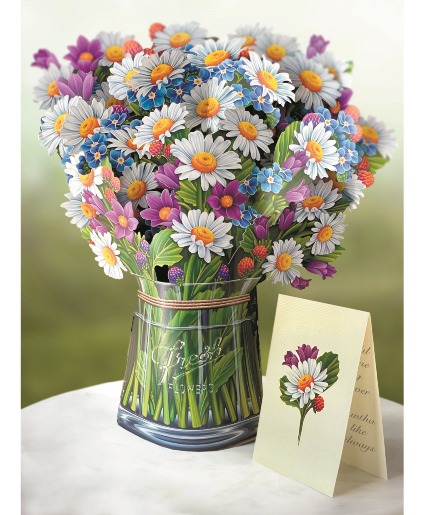 Pop up Floral bouquet Card 