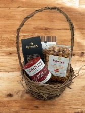 Popcorn and Nut Gift Basket 