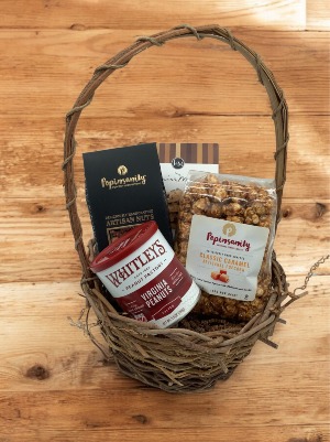 Popcorn and Nut Gift Basket 