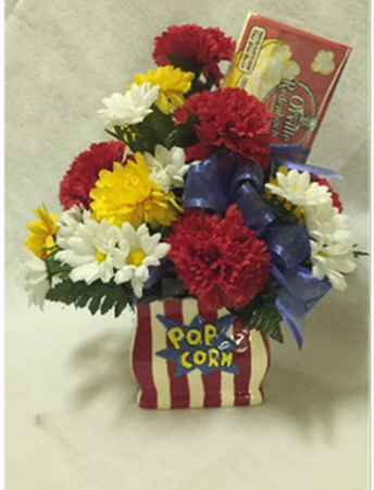 Popcorn Flower Vase Bouquet