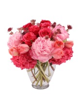 Popping Peony Vase Arrangement