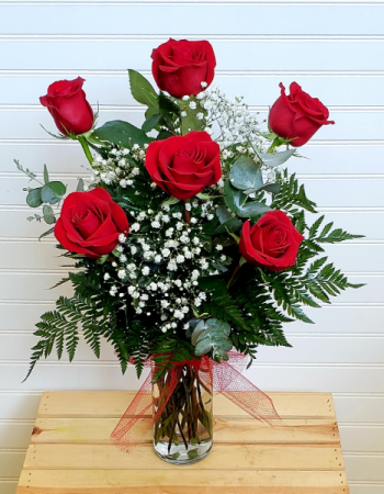 Pop's 1/2 Dz. Red Rose Bouquet Exclusively at Mom & Pops
