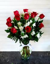 POP'S DZ RED ROSES & WHITE LILIES Enter 