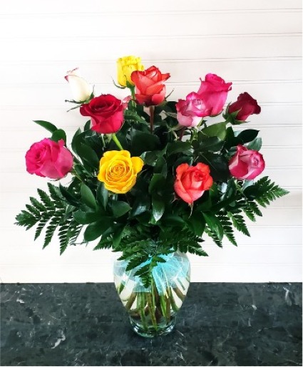 POP'S MULTICOLORED LONG STEM ROSES Exclusively at Mom & Pops