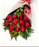 Pop's Rose Wrap Dz Red Roses Wrapped in Oxnard, California | Mom and Pop Flower Shop