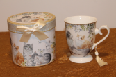 Porcelain Gift Boxed Tea Cup - Cats 