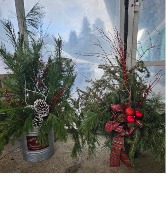 Porch Evergreen Pots Porch Decorations