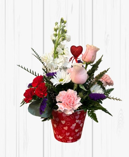 Posey Pot for U Valentine's Arrangement