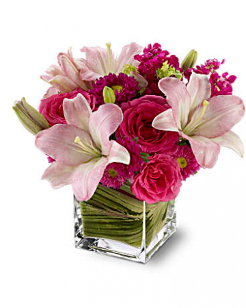 Posh Pinks Arrangement all around arrangement