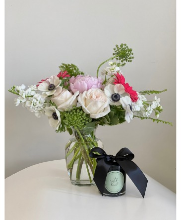 Posie Petals Arrangement | With Love Candle   in Owensboro, KY | Ivy Trellis Floral