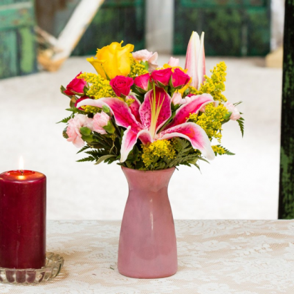 Positive Vibes Vase arrangement 