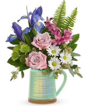 Pour On thePretty (gift pitcher) Fresh Floral Arrangement