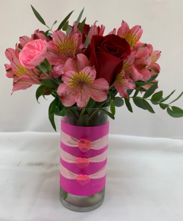 PPCFG Hearts & Ribbon Fresh Arrangement
