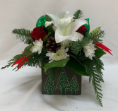 PPCFG Winter Tree Arrangment with Lilies Fresh Arrangement