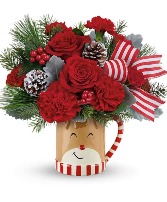 Prancer's Petals Mug Arrangement