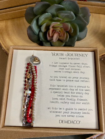 Prayer Heart Bracelet Garnet  Gifts