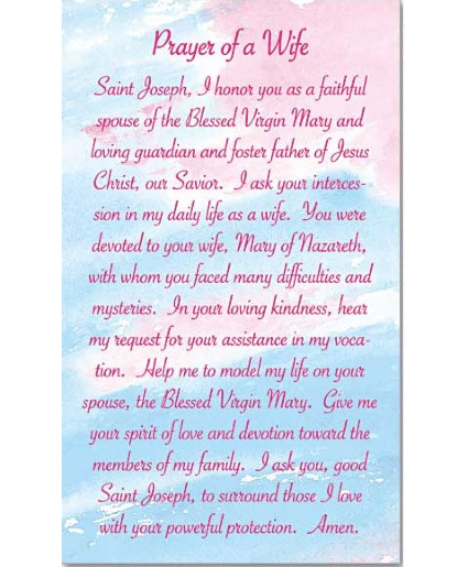 Prayer of a Wife Prayer Card Add-on