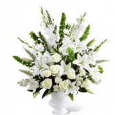 Prayers in White funeral arrangement