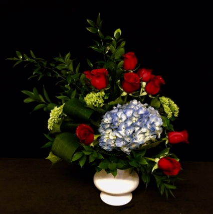 Prayers of Peace Red Rose with Blue Mix