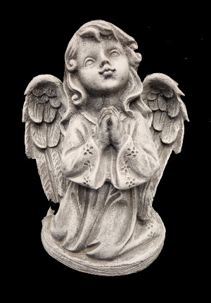 Kneeling Praying Angel Memorial Statuary