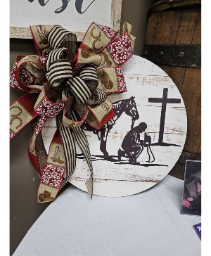 Praying Cowboy Door Hanger 