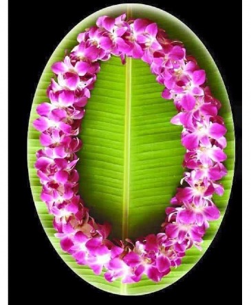 *Pre Order Only* Double Lei - Purple Bombay Orchid Lei in Lompoc, CA | BELLA FLORIST AND GIFTS