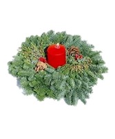 PRE-ORDER ONLY 12in Mixed Evergreen Candle Ring Evergreen