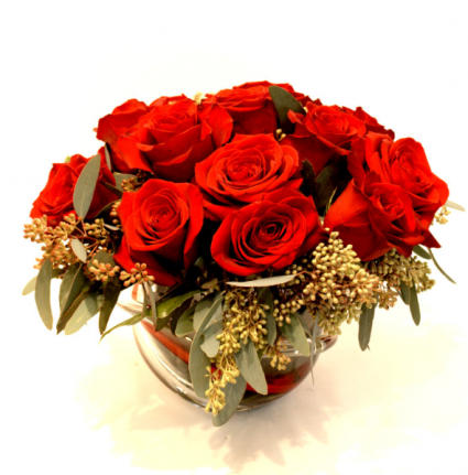 Precious Dozen Roses Arrangement