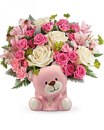 Precious Pink Bear Arrangement