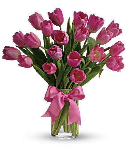 Precious Pink Tulips arrangement