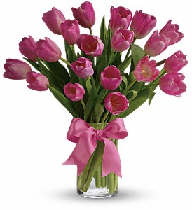 Precious Pink Tulips Cylinder