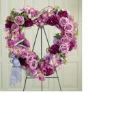 Precious Purple Heart Funeral Arrangement