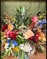 Premium Basket flower Arrangement with Fruit 